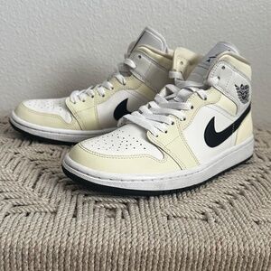 2022 Air Jordan 1 Mid Coconut Milk Women's.